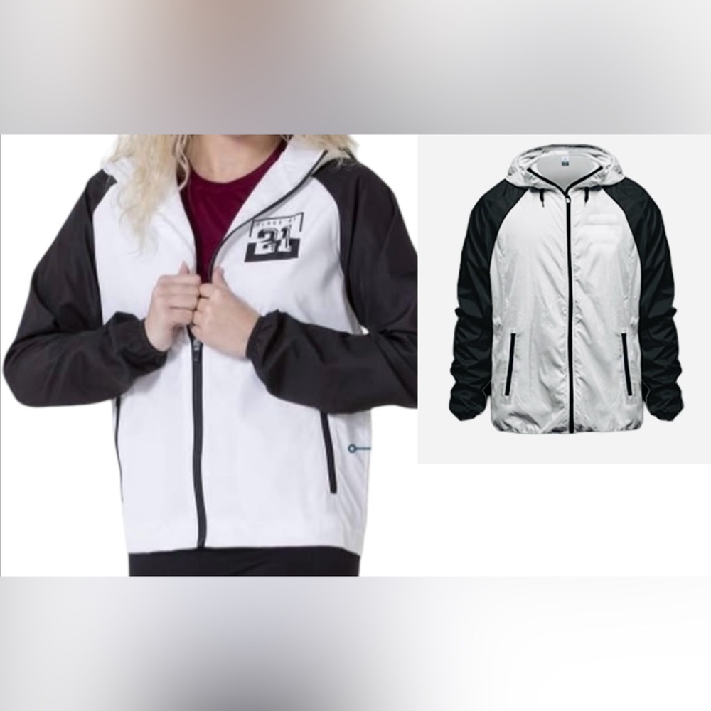 Herff Jones Unisex Full Zip Blank Hooded Windbreaker